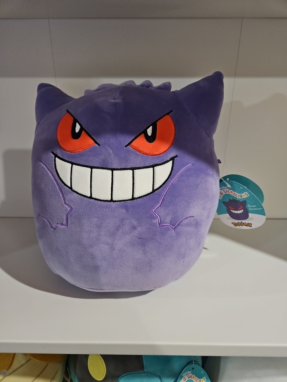 Squishmallows Gengar Plush - Purple with Red Eyes
